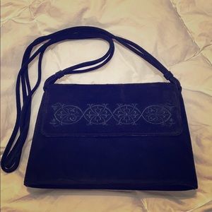 Women faux suede purse